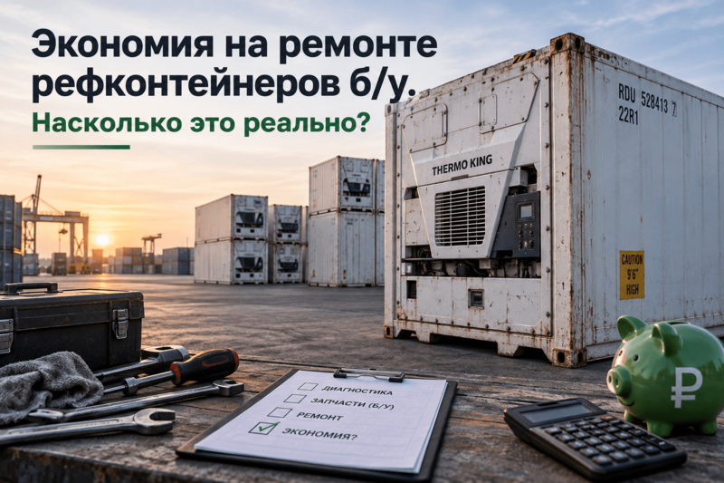 Затраты на периодический ремонт б/у рефконтейнера: как их уменьшить