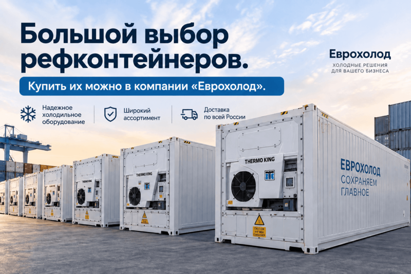 Большой выбор рефконтейнеров в компании «Еврохолод»