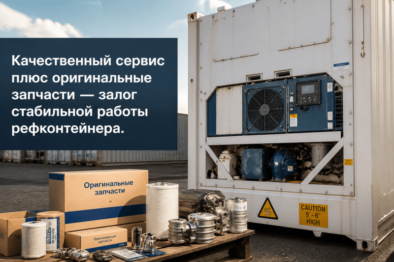 Качественный сервис плюс оригинальные запчасти — залог стабильной работы рефконтейнера