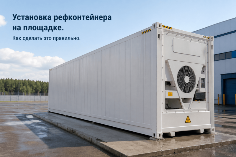 Установка рефконтейнера на площадке. Как сделать это правильно