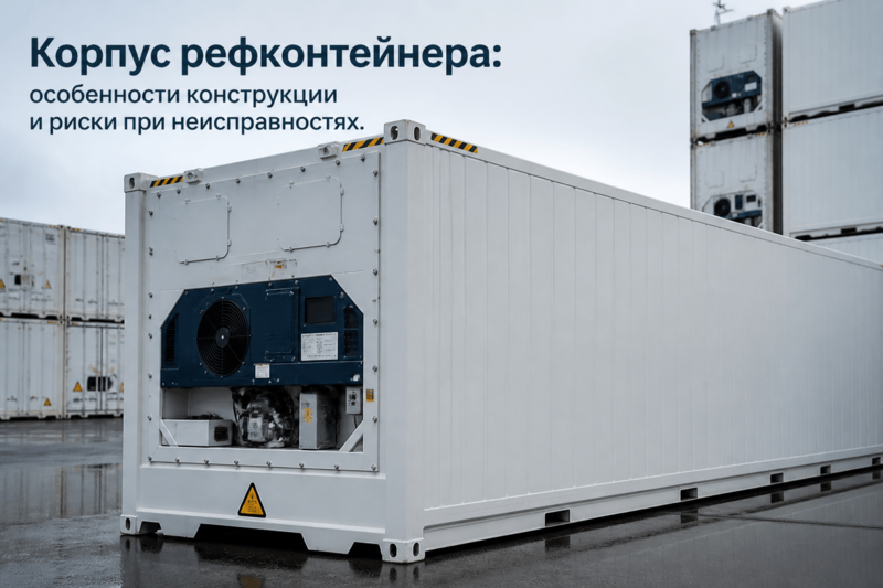 Корпус рефконтейнера: особенности конструкции и риски при неисправностях